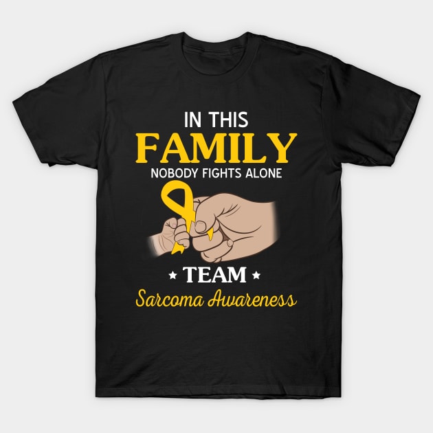 Nobody Fights Alone Team Sarcoma Awareness T-Shirt by Terryeare